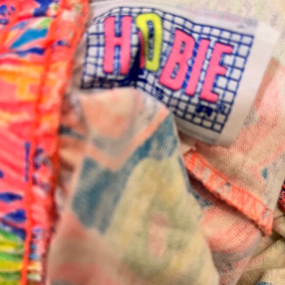 Vintage Hobie Floral Parachute Pants Orange Green Large - Picture 4 of 8